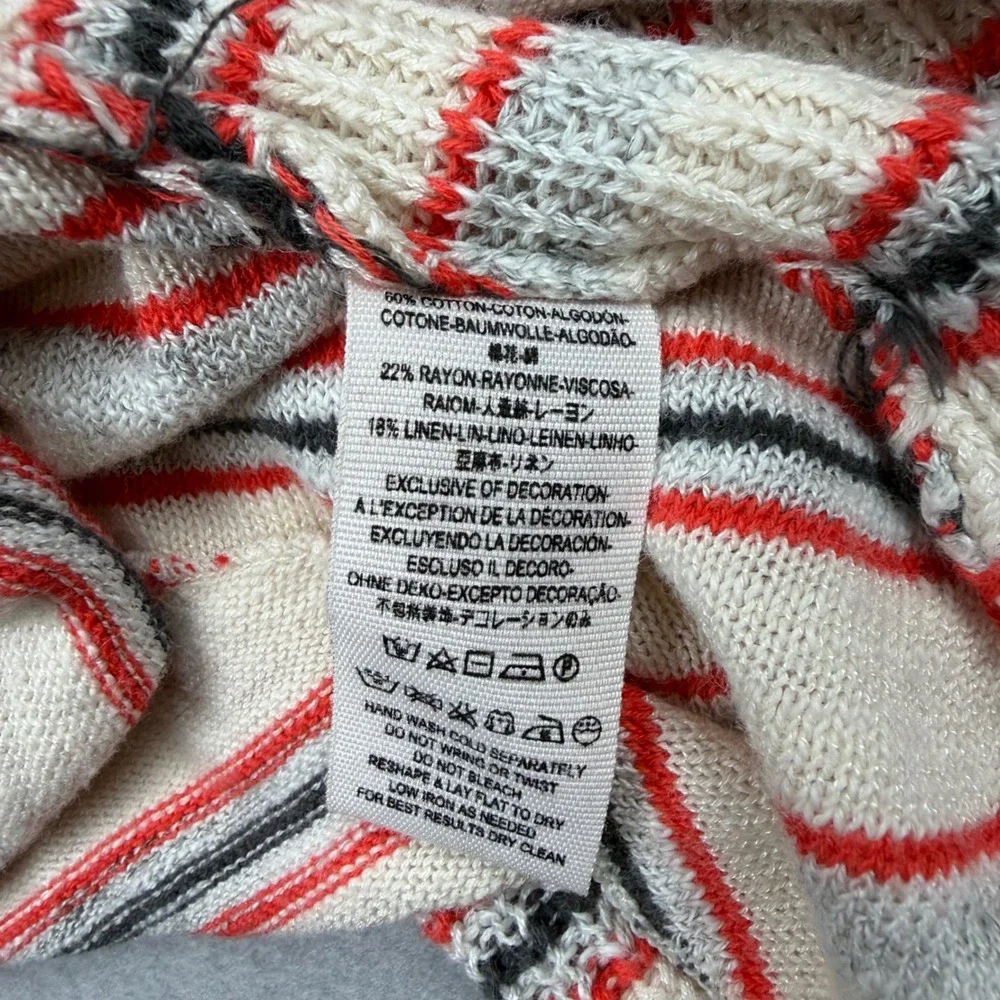 Free People Womens S Ivory Striped Sailor Tank Linen Rayon Knit Top Sleeveless